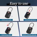 Blossom TSA Approved 3-Dial Luggage Locks (2 Pack)