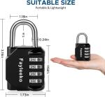 2 Pack Weatherproof 4-Digit Combination Padlocks