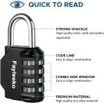 2 Pack Weatherproof 4-Digit Combination Padlocks