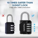 2 Pack Weatherproof 4-Digit Combination Padlocks