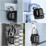 2 Pack Weatherproof 4-Digit Combination Padlocks
