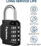 2 Pack Weatherproof 4-Digit Combination Padlocks