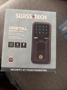 SWISS+TECH Fingerprint Keypad Touch Deadbolt Lock