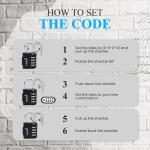 4-Digit Combination Padlock for Gym Lockers - 2 Pack