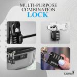 4-Digit Combination Padlock for Gym Lockers - 2 Pack