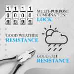 4-Digit Combination Padlock for Gym Lockers - 2 Pack