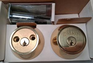 Medeco Maxum Brass Double Cylinder Deadbolt with Keys