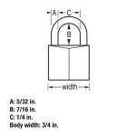 Durable Solid Body Steel Padlocks 4 Pack