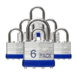 Unpickable Outdoor Padlocks - Keyed 6-Pack