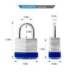 Unpickable Outdoor Padlocks - Keyed 6-Pack