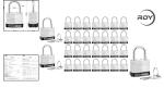 Eco-Friendly Heavy-Duty Padlocks with 30 Keys