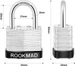 Eco-Friendly Heavy-Duty Padlocks with 30 Keys