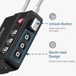 Puroma TSA Approved 4-Digit Combination Locks - 4 Pack