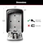 Outdoor Wall Mount Key Lock Box – 5-Key Capacity