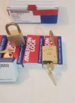 Set of 6 Keyed Alike American Padlocks