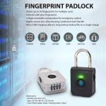 Rechargeable Smart Fingerprint and Combination Padlock