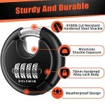 Heavy-Duty 4-Digit Disc Combination Lock Set