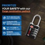 Forge Dual-Opening TSA Approved Travel Locks (4 Pack)