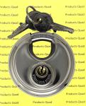 4-Pack Stainless Steel Discus Padlocks - Keyed Alike