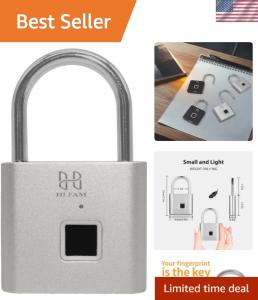 Keyless Fingerprint Padlock for Outdoor Security