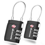2 Pack TSA Luggage Locks with Custom Combinations