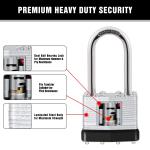 6 Pack Black Laminated Steel Padlocks with Keys