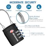 2 Pack TSA Luggage Locks with Custom Combinations