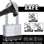 6 Pack Black Laminated Steel Padlocks with Keys