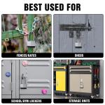 6 Pack Black Laminated Steel Padlocks with Keys