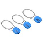 Small Blue Combination Lock - 3 Digit Padlock