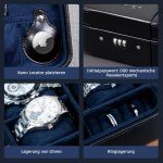 KAMIER Unpickable Watch Travel Case - 4 Slots