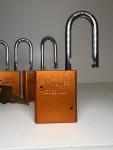 Set of 5 American Lock 1100 Orange Padlocks