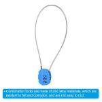 Small Blue Combination Lock - 3 Digit Padlock