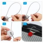 Small Blue Combination Lock - 3 Digit Padlock