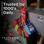 10 Red Lockout Tagout Locks Set - Keyed Different