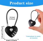 Red Heart-Shaped 3-Digit Combination Padlock