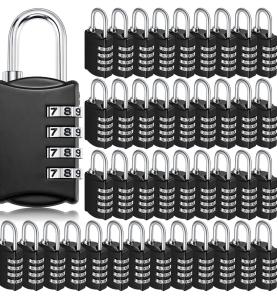 40 Pack 4-Digit Combination Padlocks for Luggage
