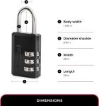 Customizable Black Combination Padlock for Security