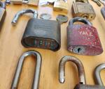 15 Brass & Steel Padlocks with Keys Set