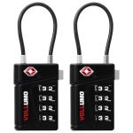 Vollumo TSA Approved 4-Digit Luggage Lock (2-Pack)