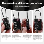 Vollumo TSA Approved 4-Digit Luggage Lock (2-Pack)