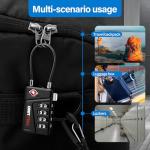 Vollumo TSA Approved 4-Digit Luggage Lock (2-Pack)