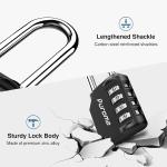 2 Pack Waterproof 4-Digit Combination Padlocks