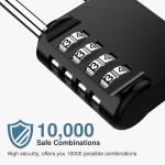 2 Pack Waterproof 4-Digit Combination Padlocks