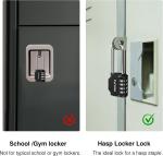 2 Pack Waterproof 4-Digit Combination Padlocks