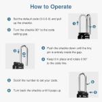 2 Pack Waterproof 4-Digit Combination Padlocks