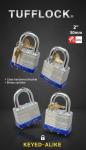Laminated 50mm Padlocks Keyed Alike - 2 Pack