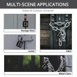 Resettable 4-Digit Waterproof Combo Padlock - 4 Pack