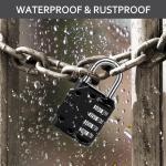 Resettable 4-Digit Waterproof Combo Padlock - 4 Pack