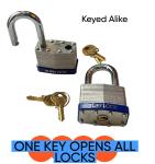 Laminated 50mm Padlocks Keyed Alike - 2 Pack